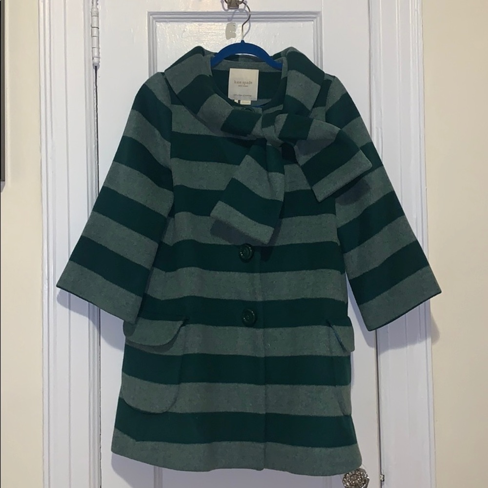 *SUPER RARE* Green Striped Kate Spade Coat